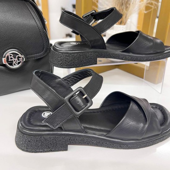 Женские босоножки из кожи 0509-3999