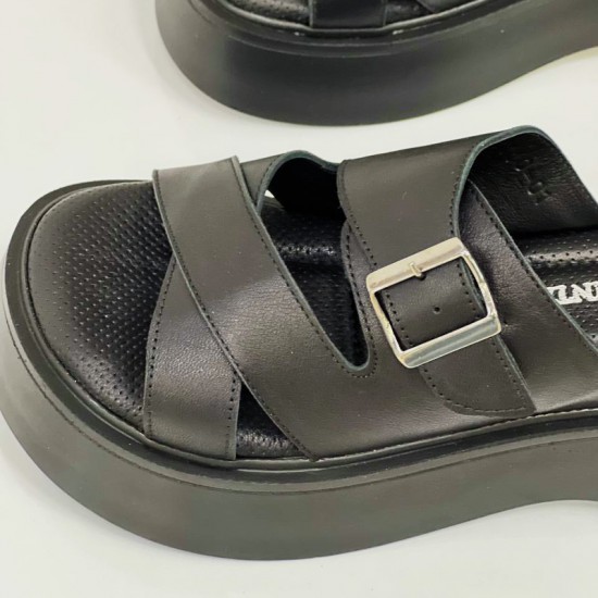 Купить пантолеты из кожи 0736-1110D-Black