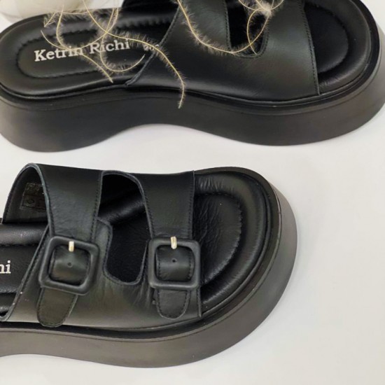 Купить пантолеты из кожи 202-36-Black