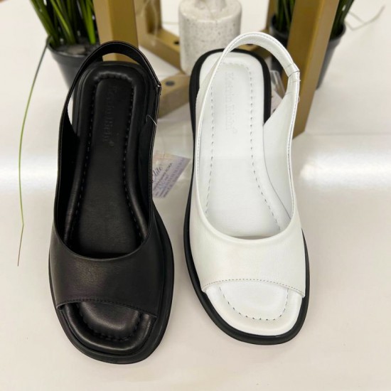 Женские босоножки из кожи 314-403-White