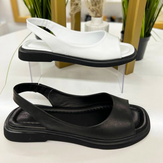 Женские босоножки из кожи 314-403-White