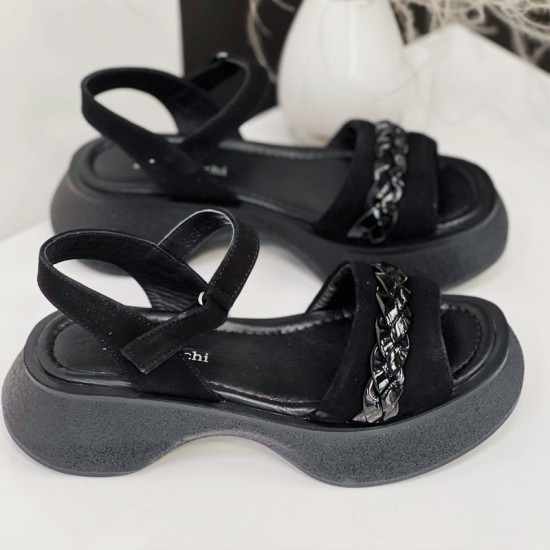 Купить женские босоножки из кожи 338-281