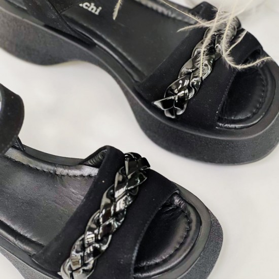 Купить женские босоножки из кожи 338-281