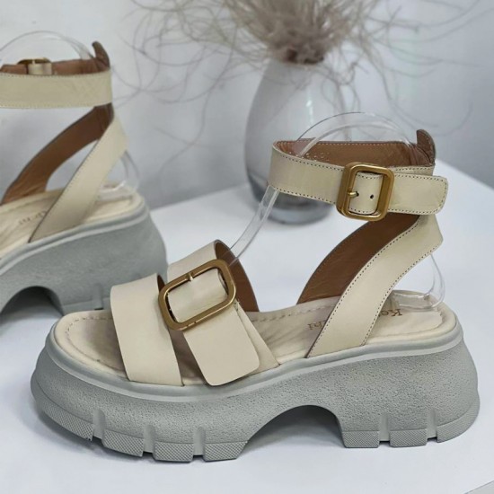 Купить женские босоножки из кожи 3481-3692