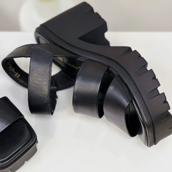 Купить женские босоножки из кожи SC-638-Black