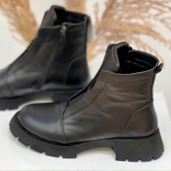 Женские ботинки из кожи 013-4228