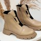 Женские ботинки из кожи 013-4228-Beige