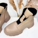 Женские ботинки из кожи 013-4228-Beige
