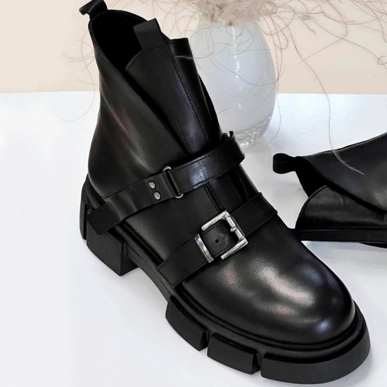 Женская ботинки из кожи 097-1783