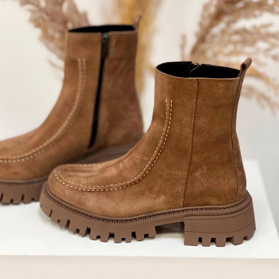 Женская ботинки из кожи 10281-43