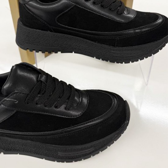 Женские кожаные кроссовки 10862-Black