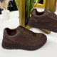 Женские кожаные кроссовки 10862-Brown