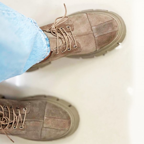 Купить кожаные полуботинки 28607-Beige