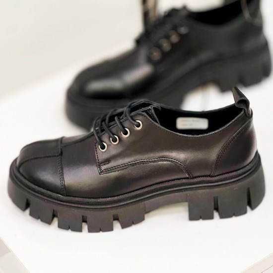 Купить кожаные полуботинки 28607-Black