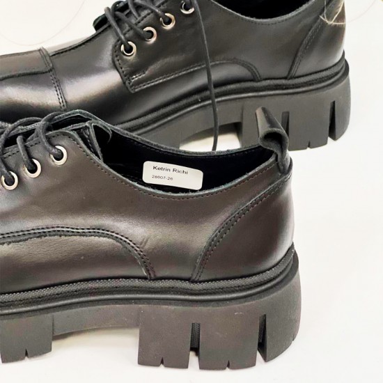 Купить кожаные полуботинки 28607-Black