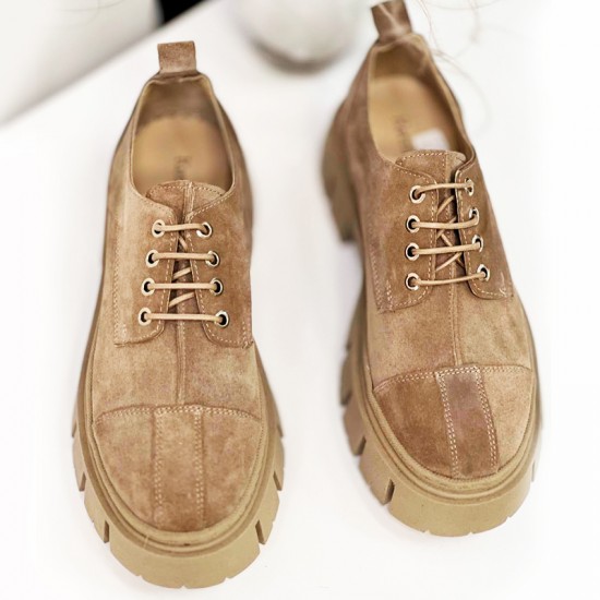 Купить кожаные полуботинки 28607-Beige