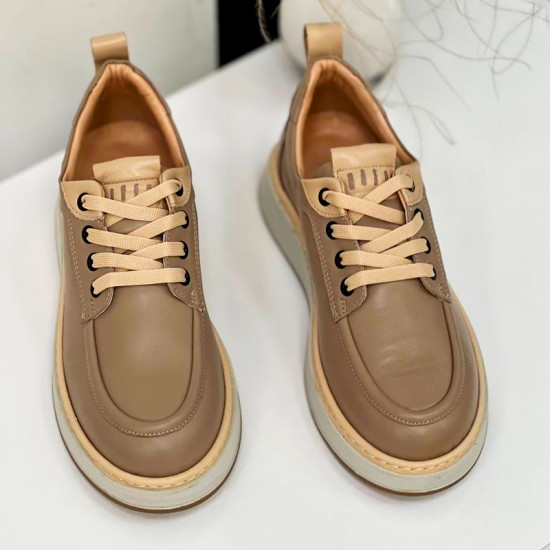 Женские кожаные полуботинки 769-01-Beigne