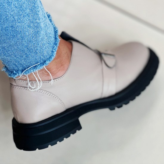 Купить кожаные полуботинки 9Z2105-Biege