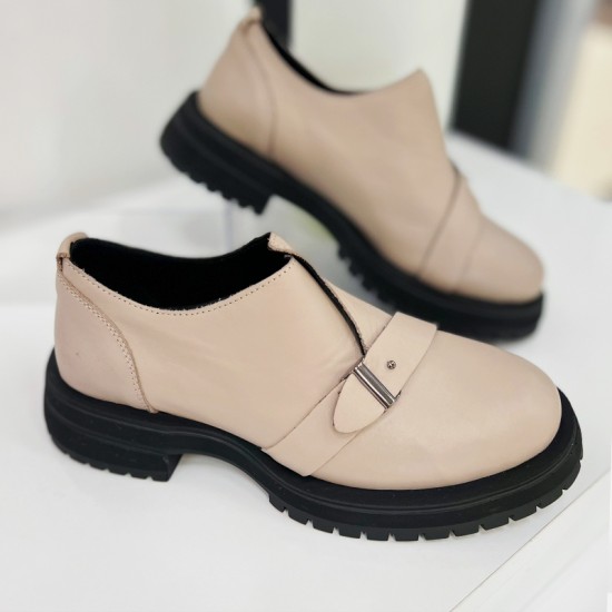 Купить кожаные полуботинки 9Z2105-Biege