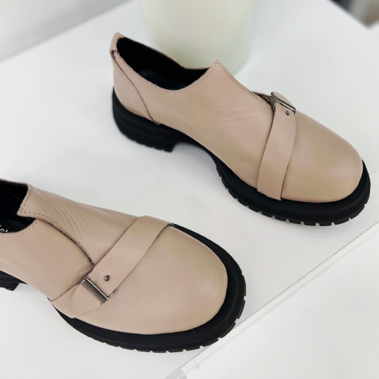 Купить кожаные полуботинки 9Z2105-Biege