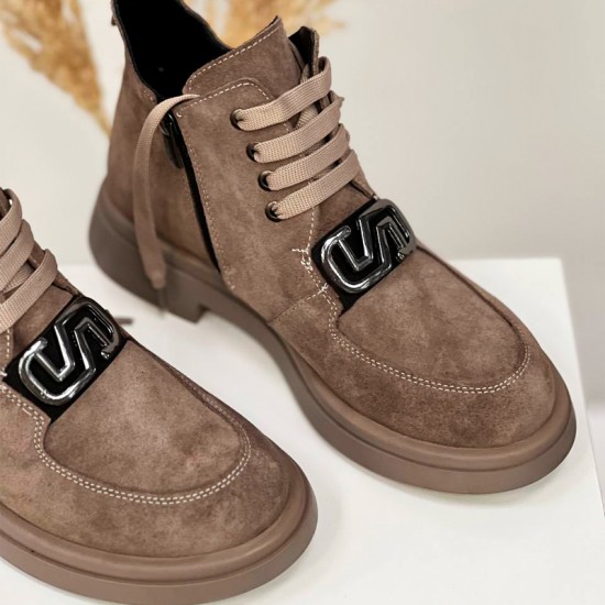 Женские кожаные полуботинки K-3025