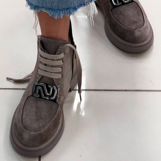 Женские кожаные полуботинки K-3025