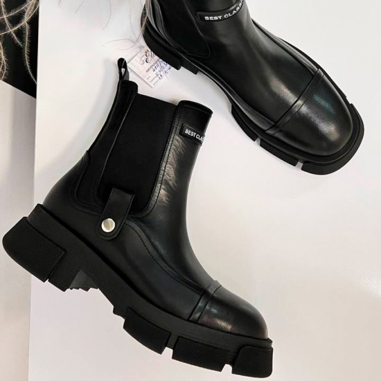 Кожаные женские ботинки K-405