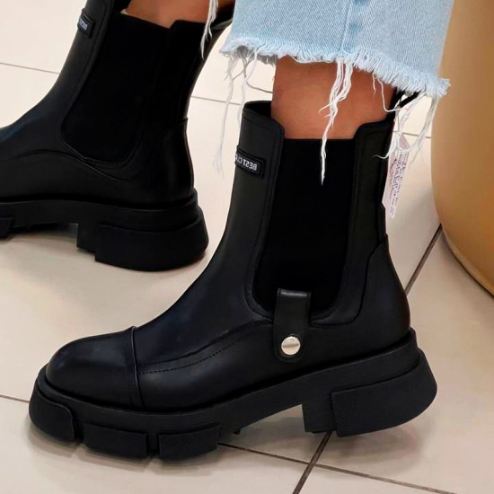 Кожаные женские ботинки K-405