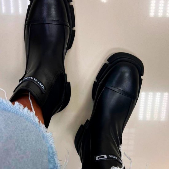 Кожаные женские ботинки K-405