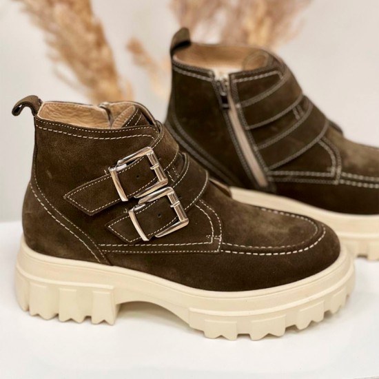 Женские кожаные полуботинки K-423