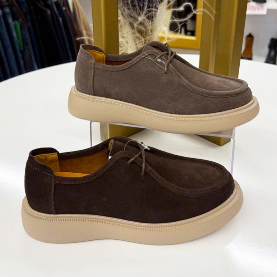 Женские кожаные полуботинки A30-26263-Beige