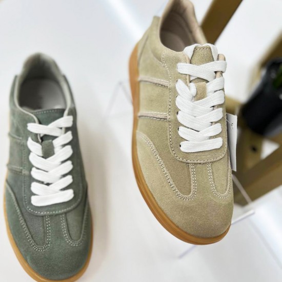 Женские кожаные кроссовки DZT7-4-Biege с доставкой по РБ