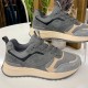 Женские кожаные кроссовки SS26-56-065-Grey с доставкой по РБ