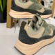 Женские кожаные кроссовки SS26-56-065-Green с доставкой по РБ