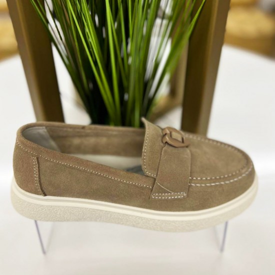 Женские лоферы HY70566-Beige