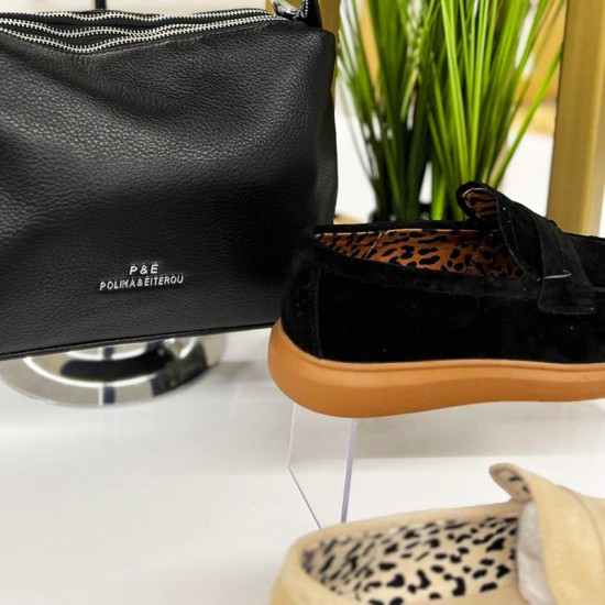 Женские лоферы PDJ104-Black